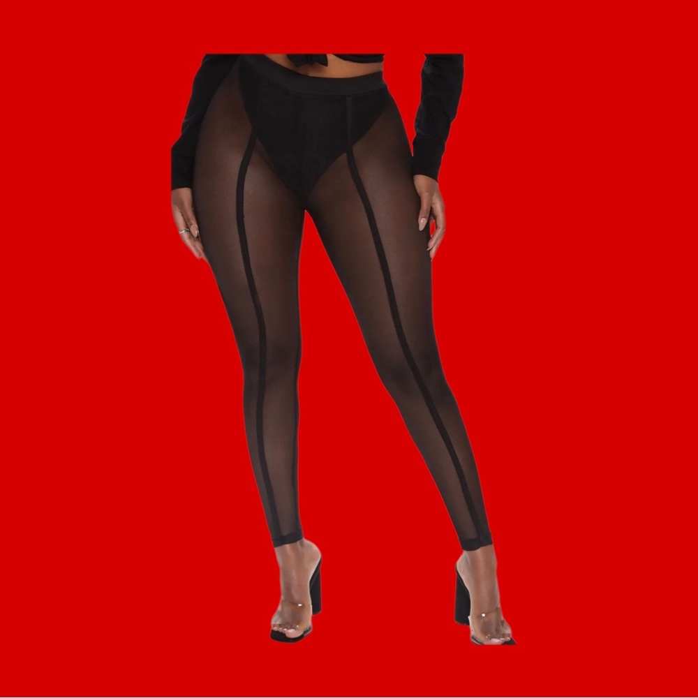 Fashion Nova Show Some Leg Mesh Leggings